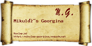 Mikulás Georgina névjegykártya
