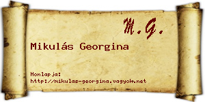 Mikulás Georgina névjegykártya