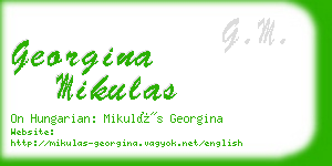 georgina mikulas business card